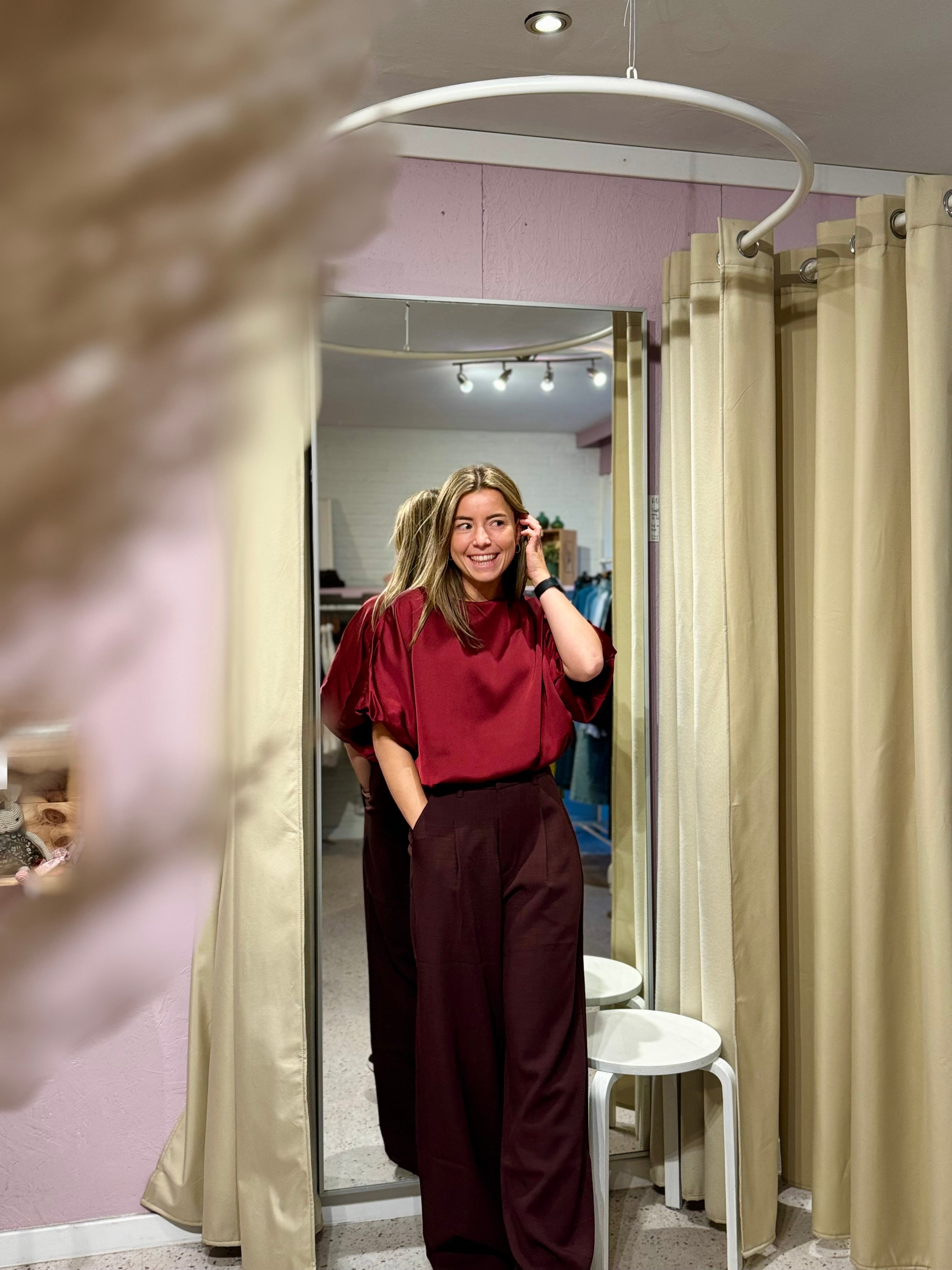 Gufo bordeaux blouse