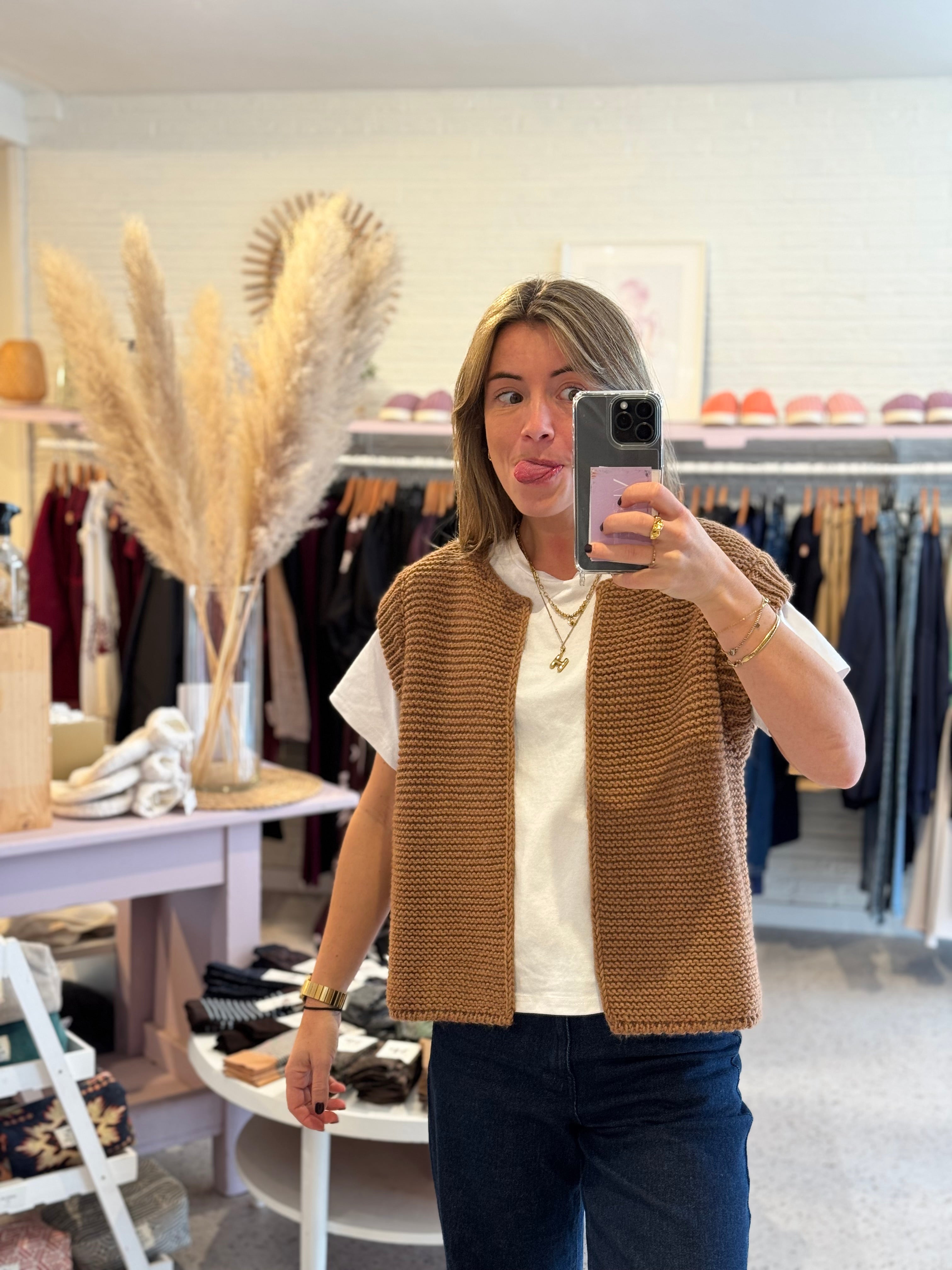 Jean camel gilet