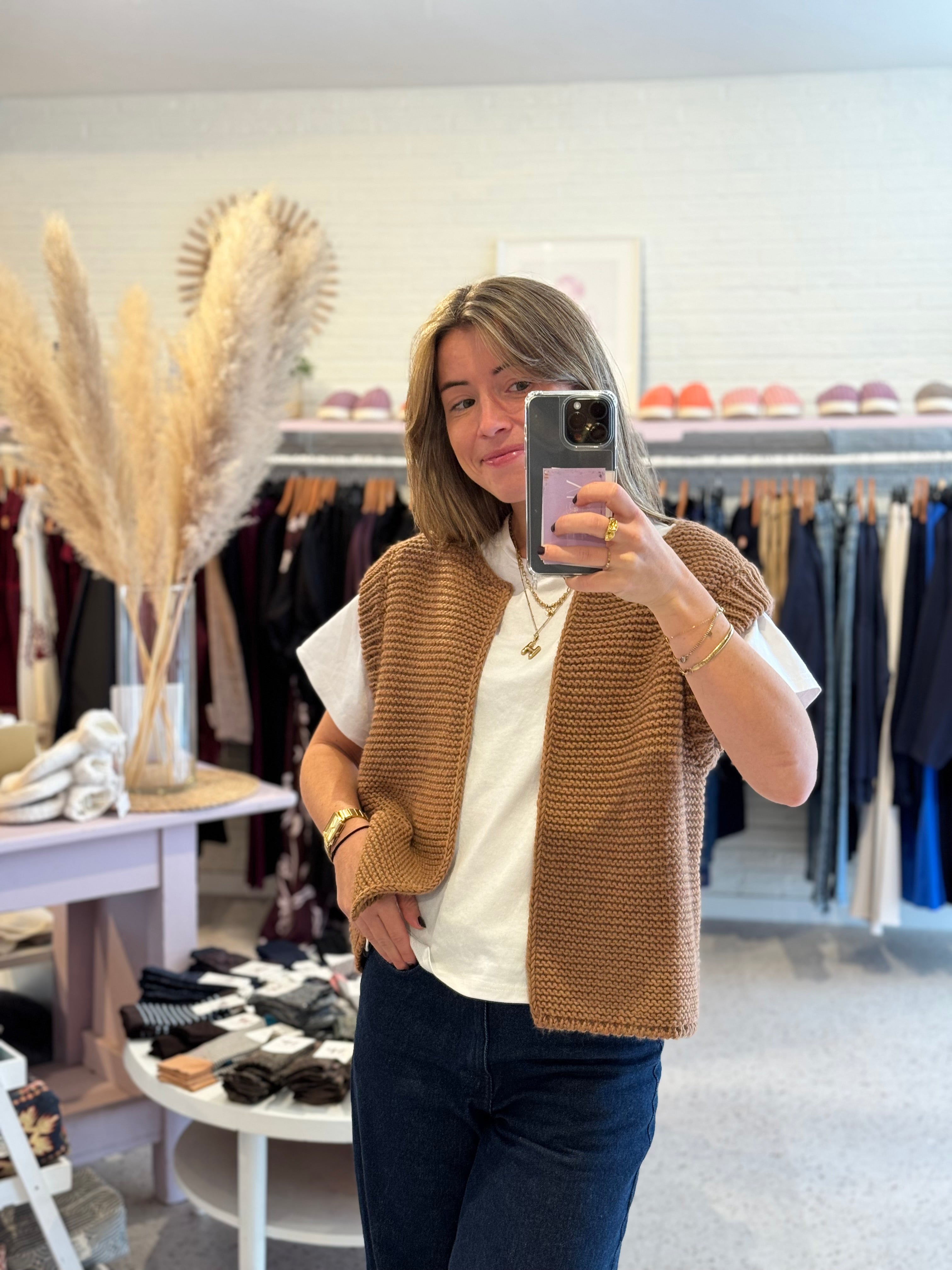 Jean camel gilet
