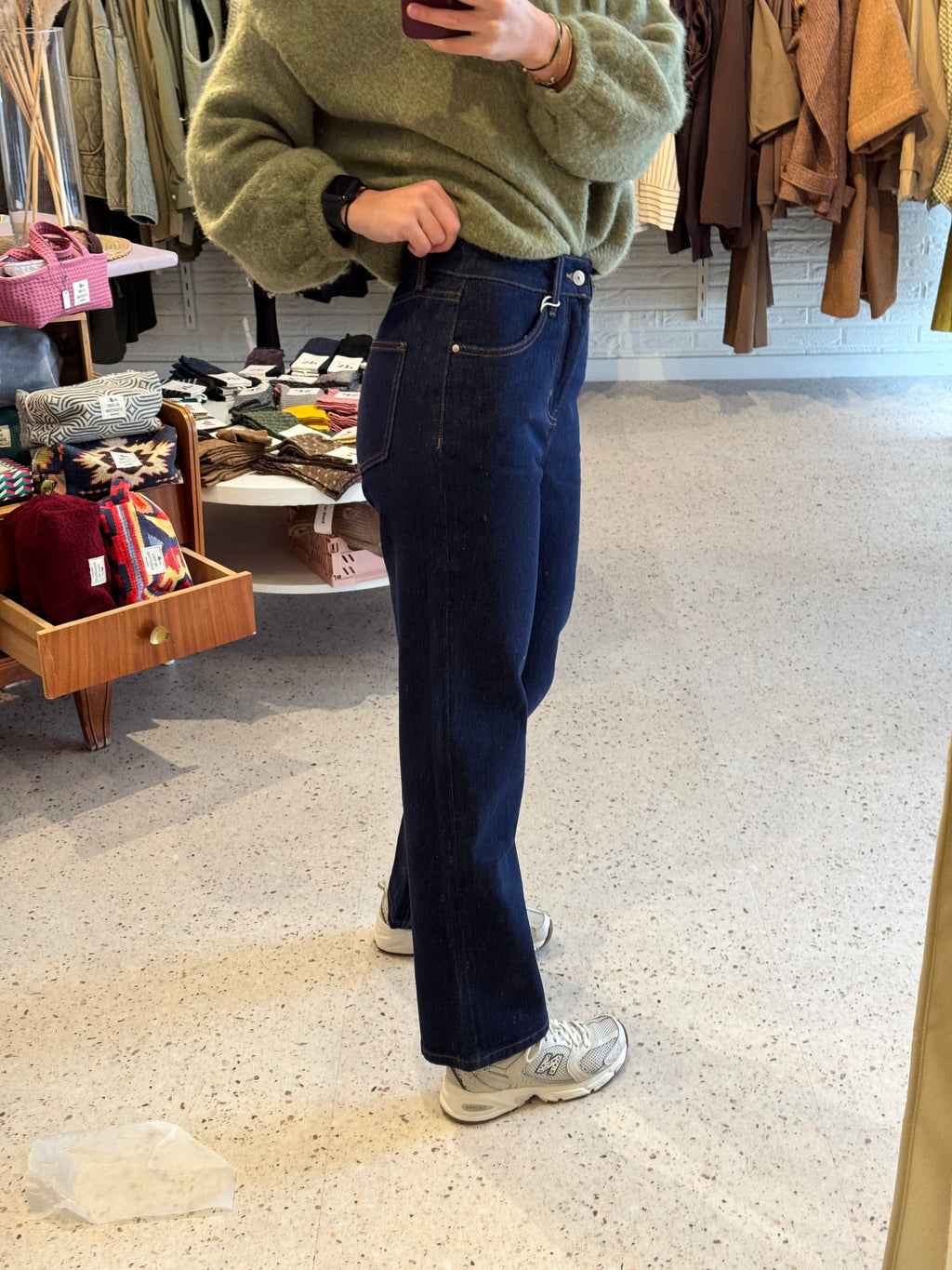 Jeans - high waist ankle straight