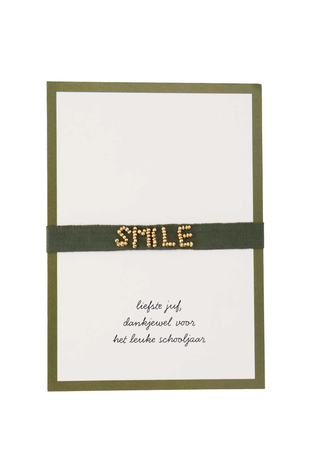 Kaartje juf - armbandje smile