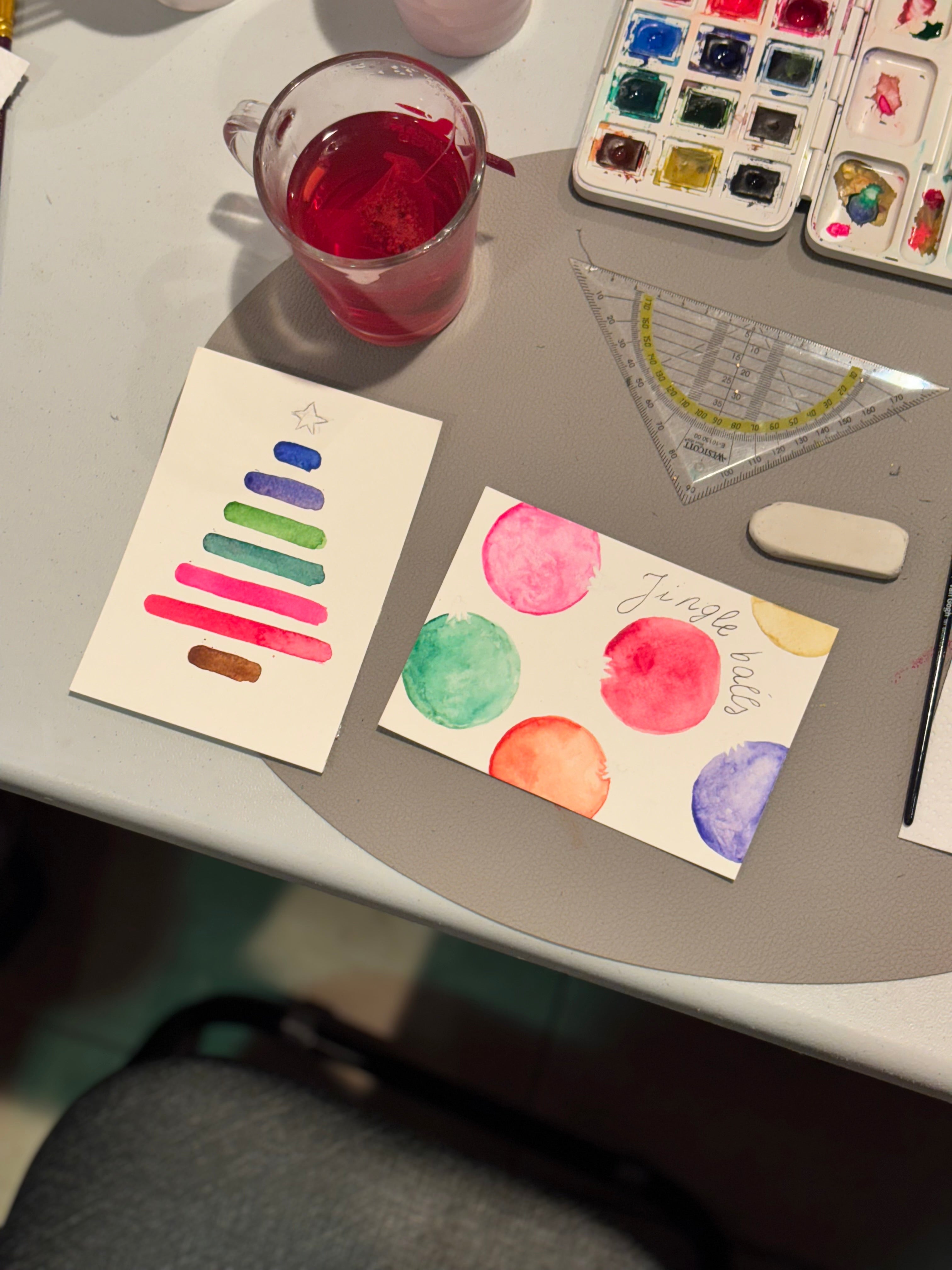 Workshop kerstkaartjes maken