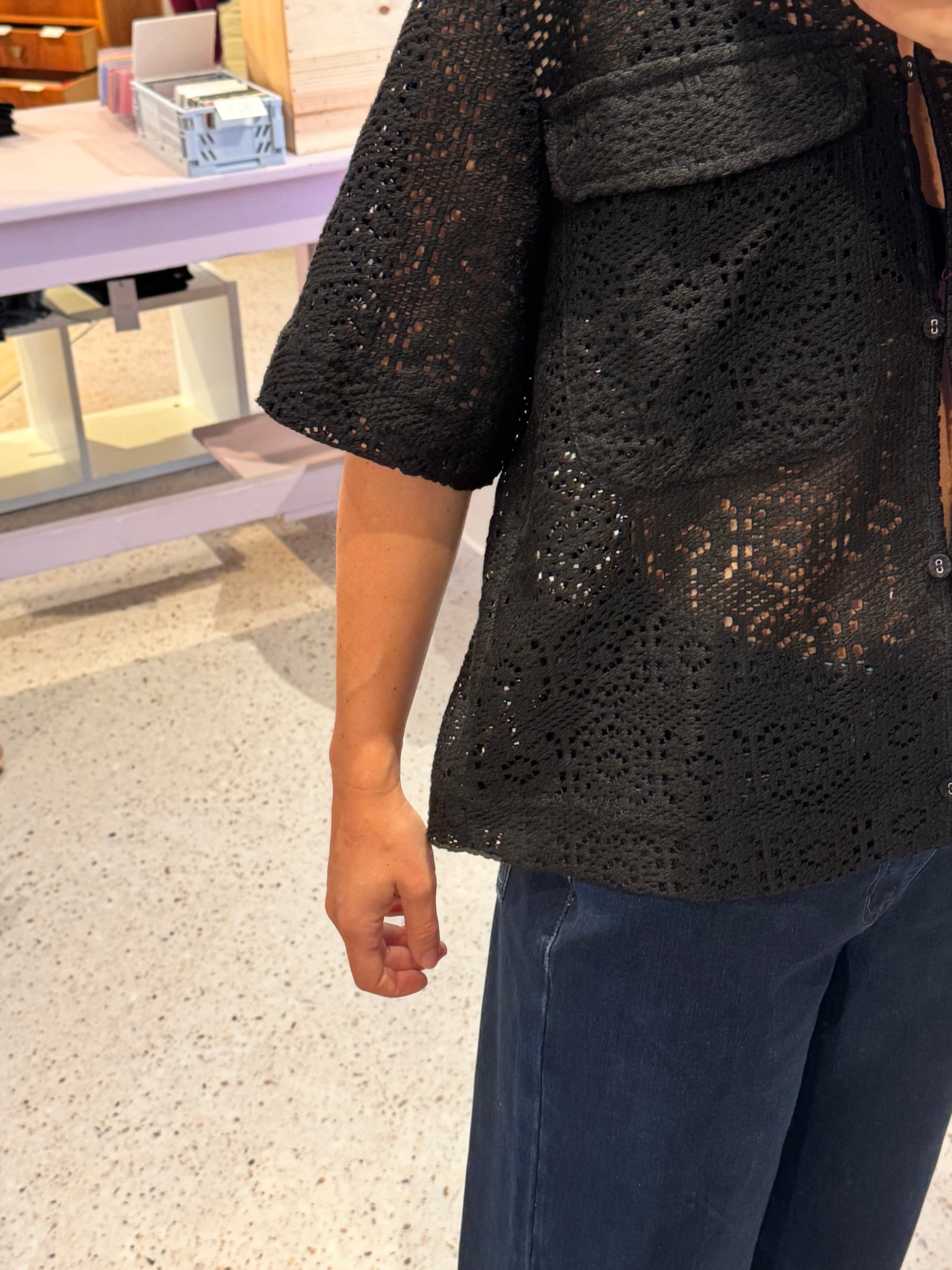 See trough blouse