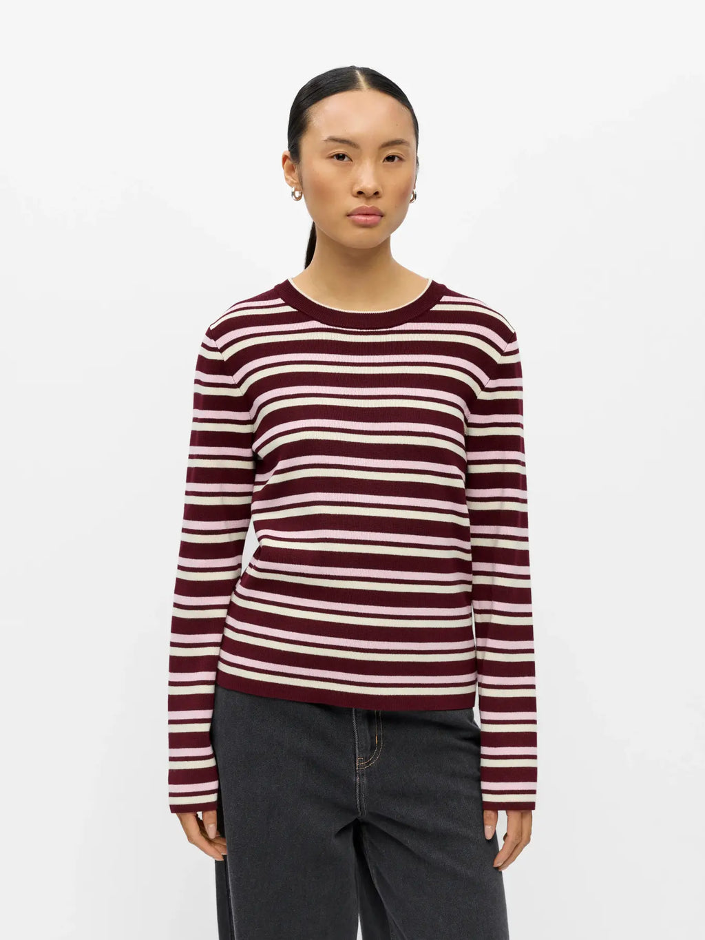 Ester pullover - bordeaux/roze
