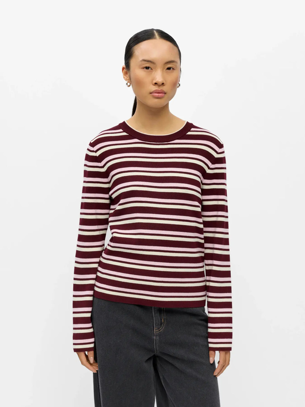 Ester pullover - bordeaux/roze