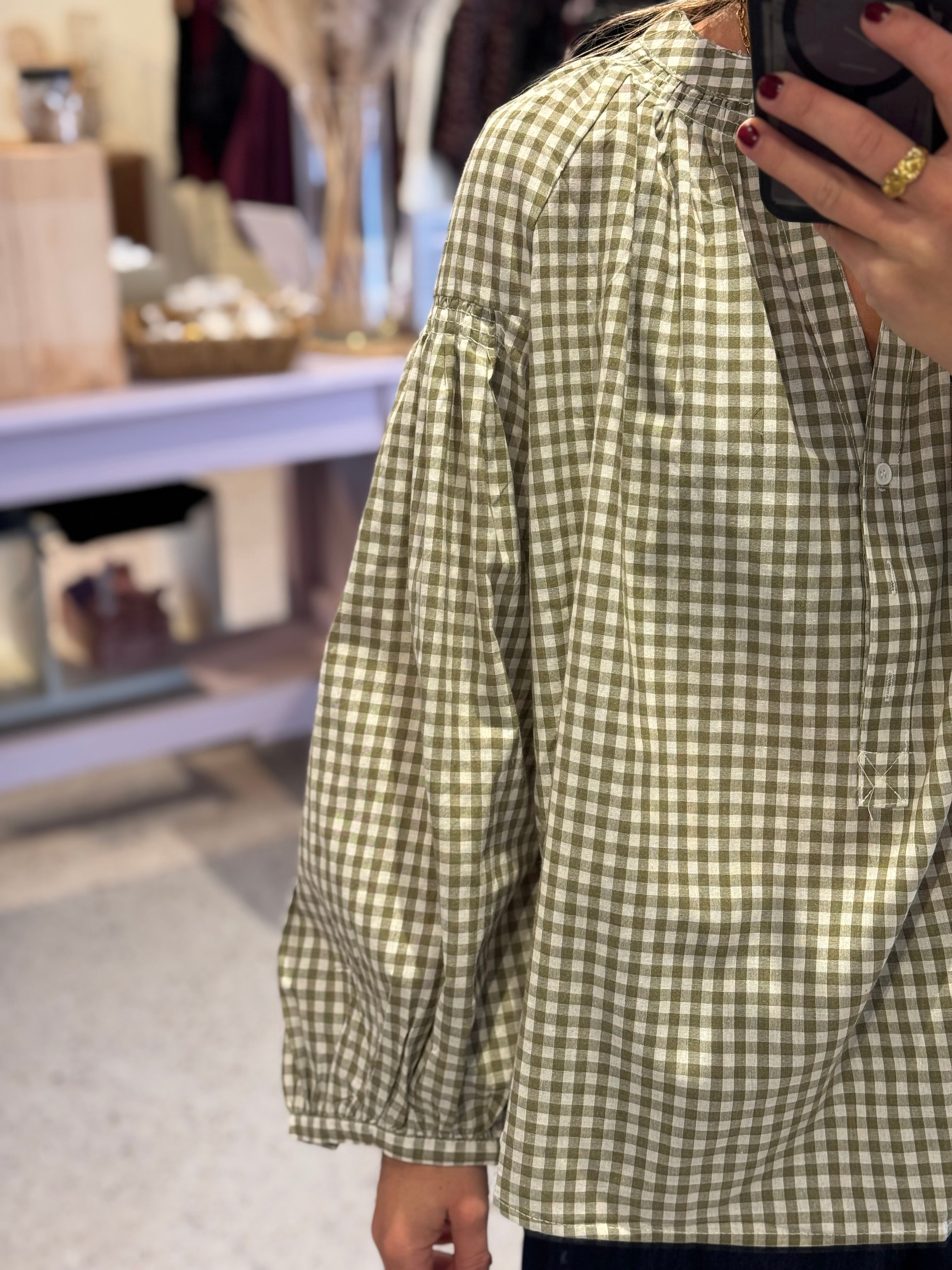 Lili blouse lichtkhaki