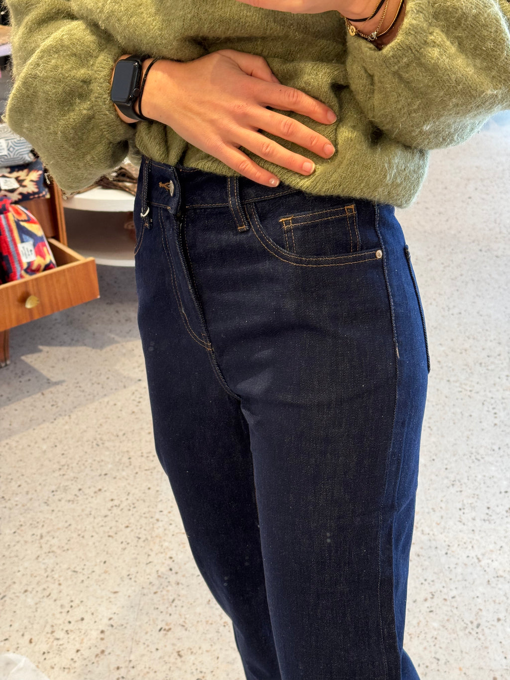 Jeans - high waist ankle straight