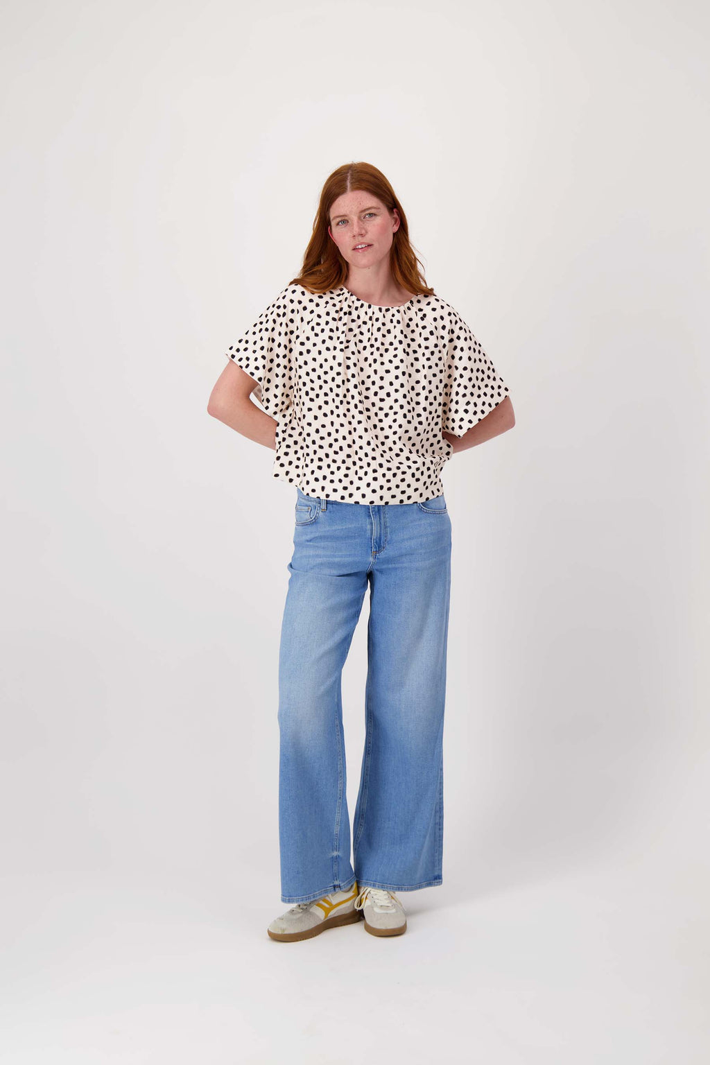 Raglan stippen top