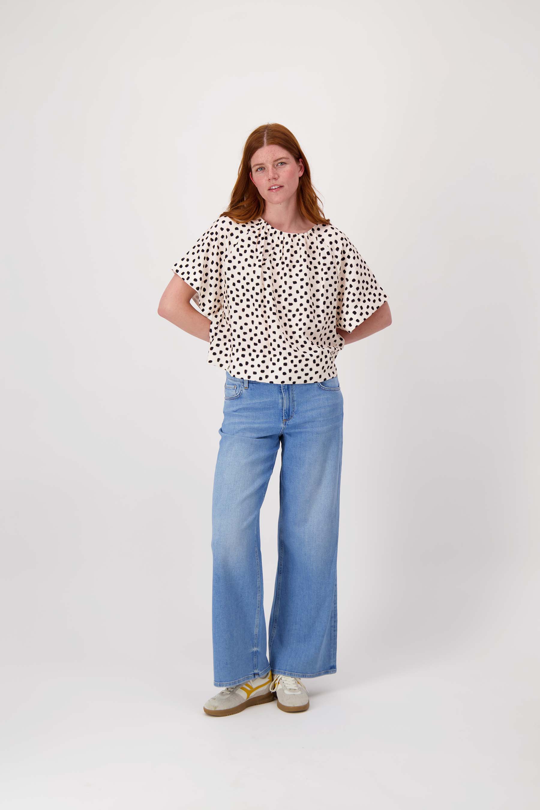 Raglan stippen top