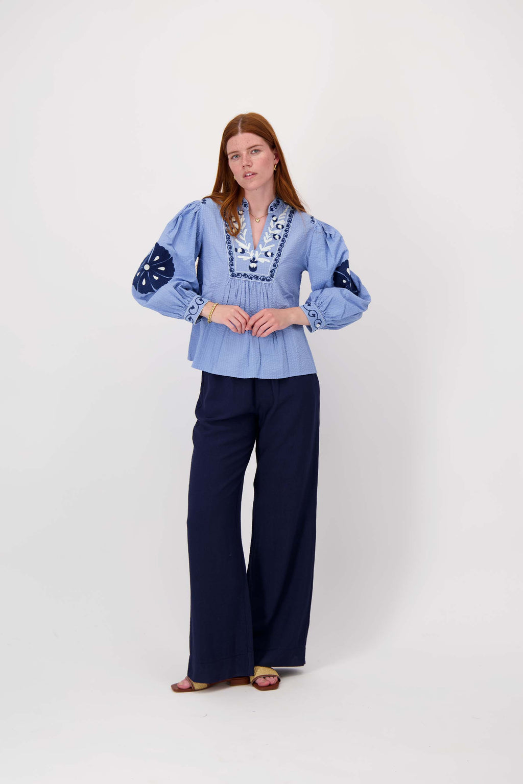 Lina broek navy