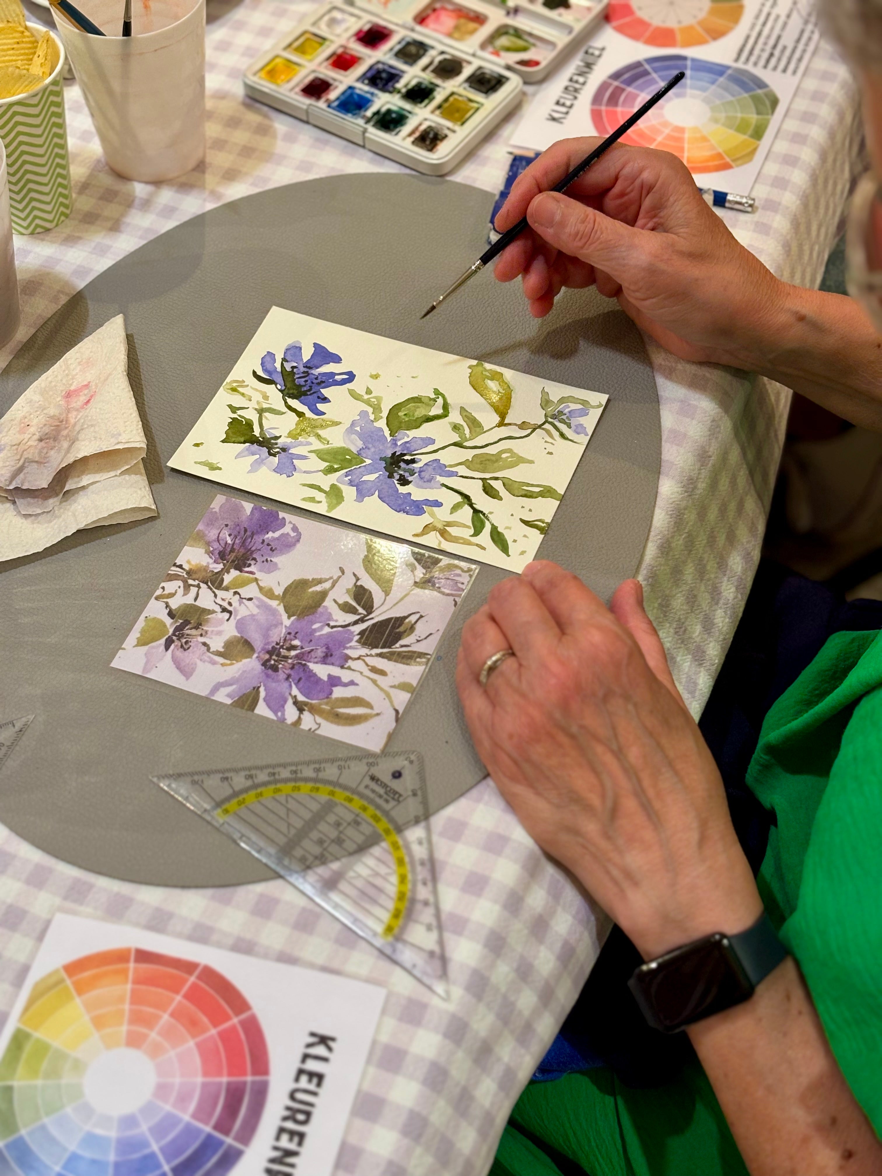 Workshop bloemen aquarel