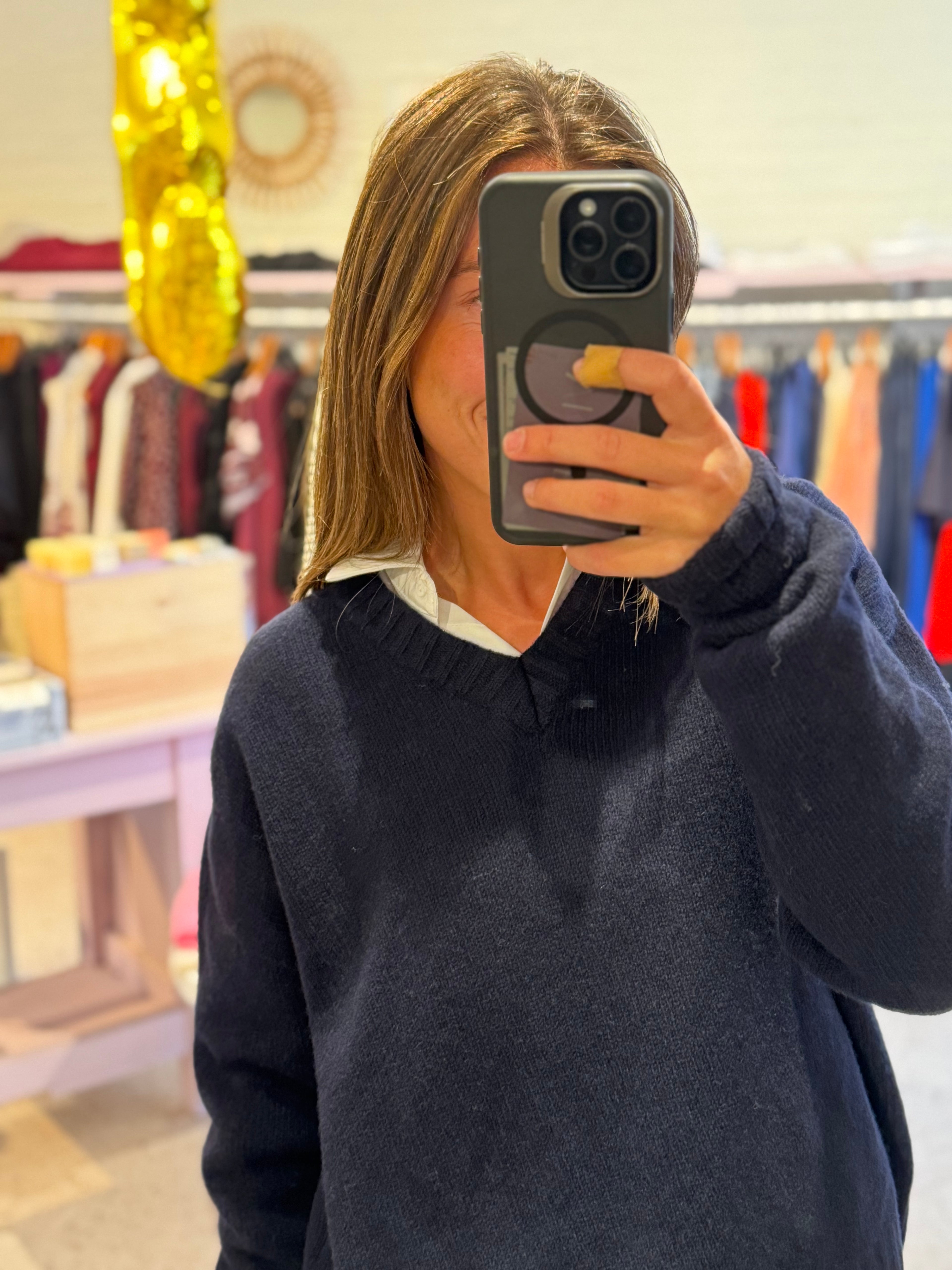Navy merino pull