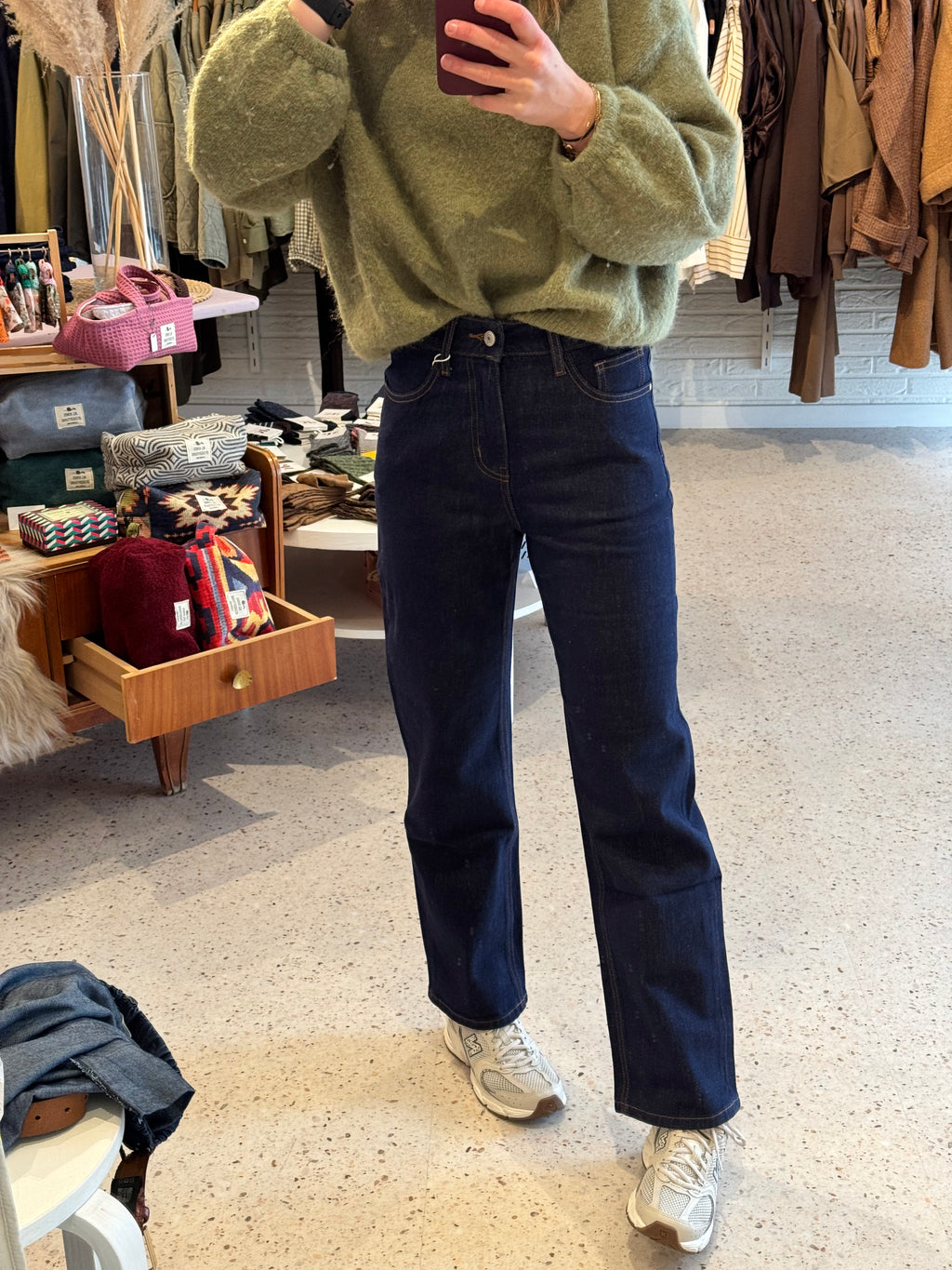 Jeans - high waist ankle straight