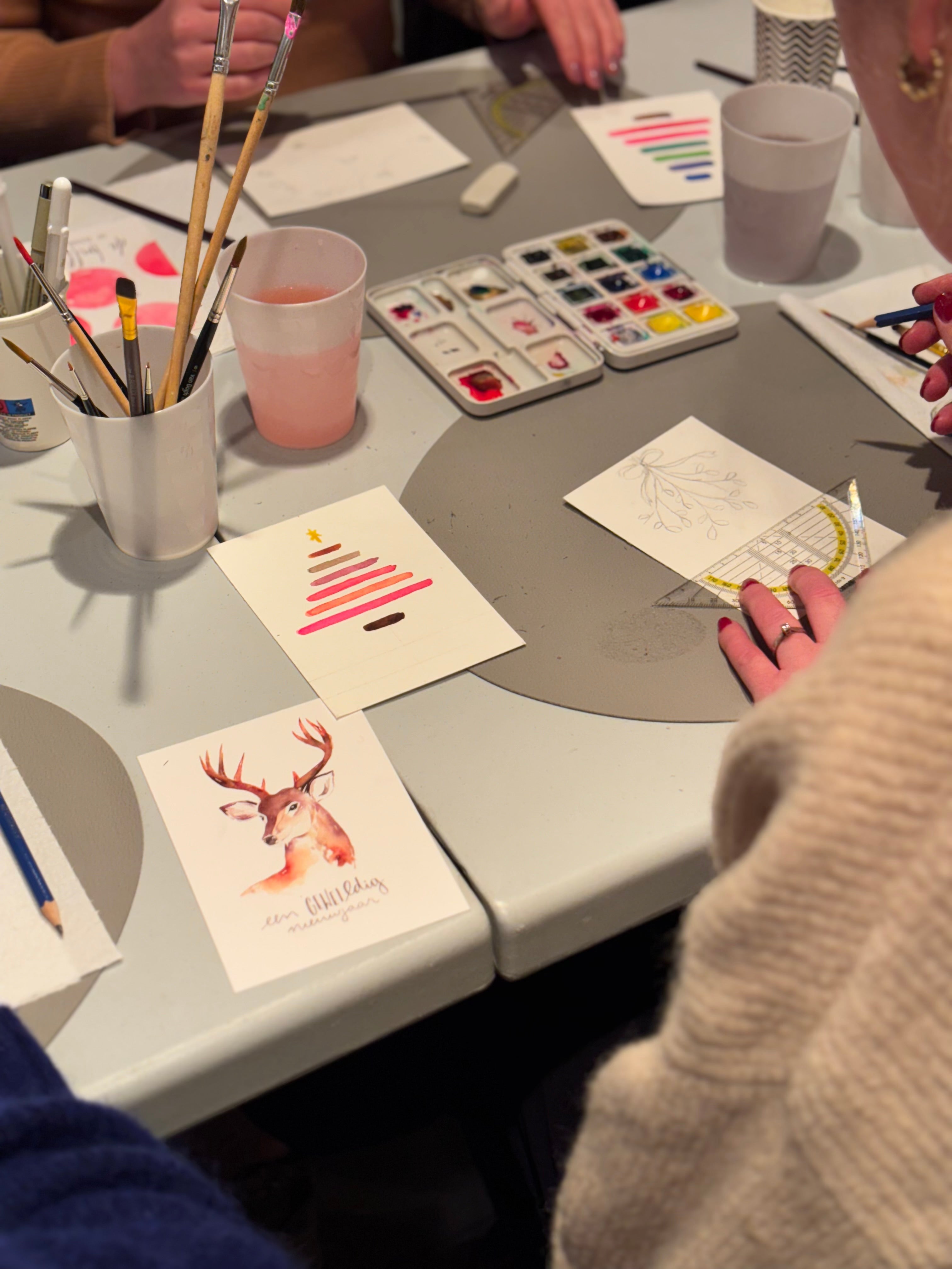 Workshop kerstkaartjes maken