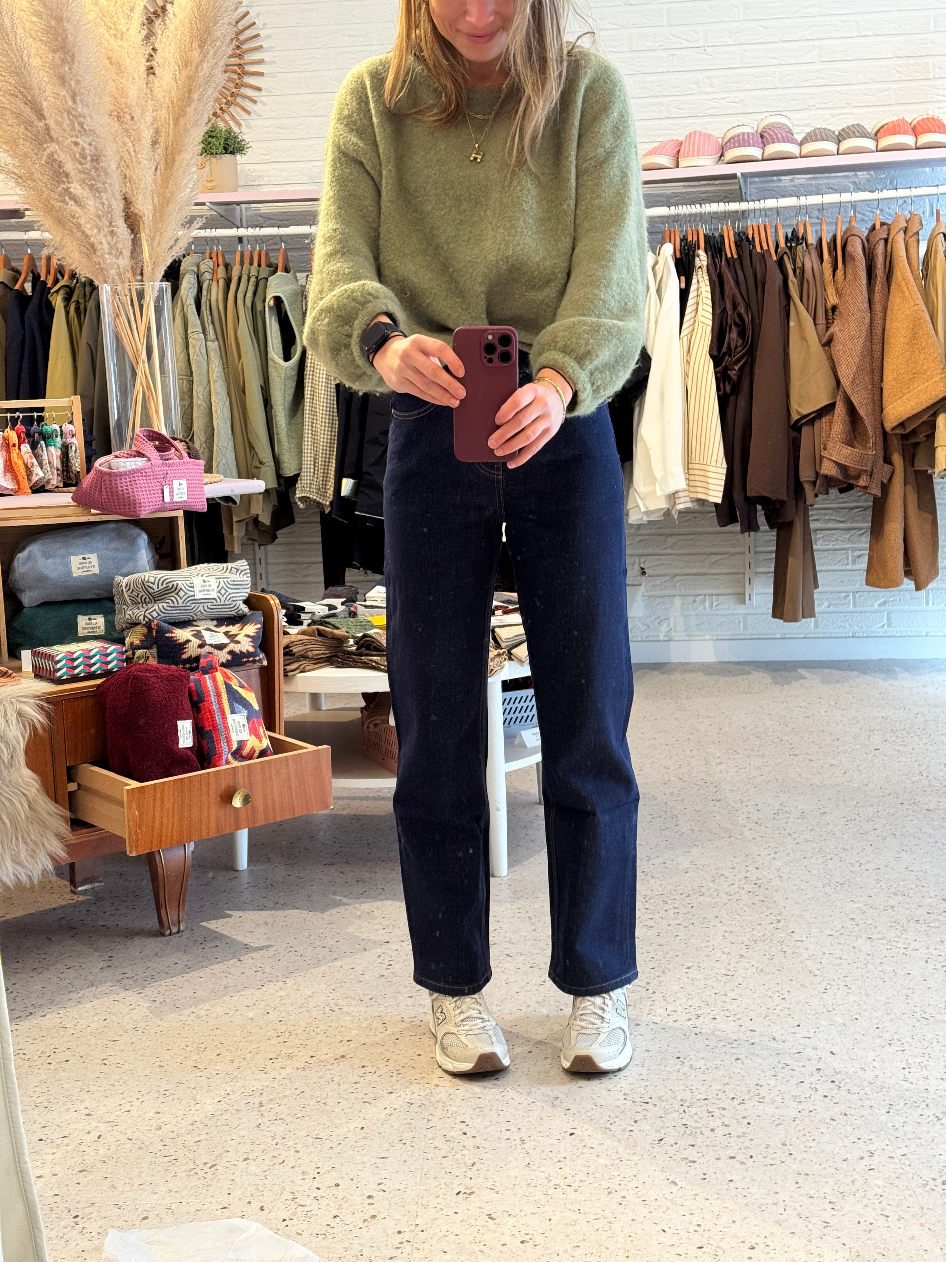 Jeans - high waist ankle straight