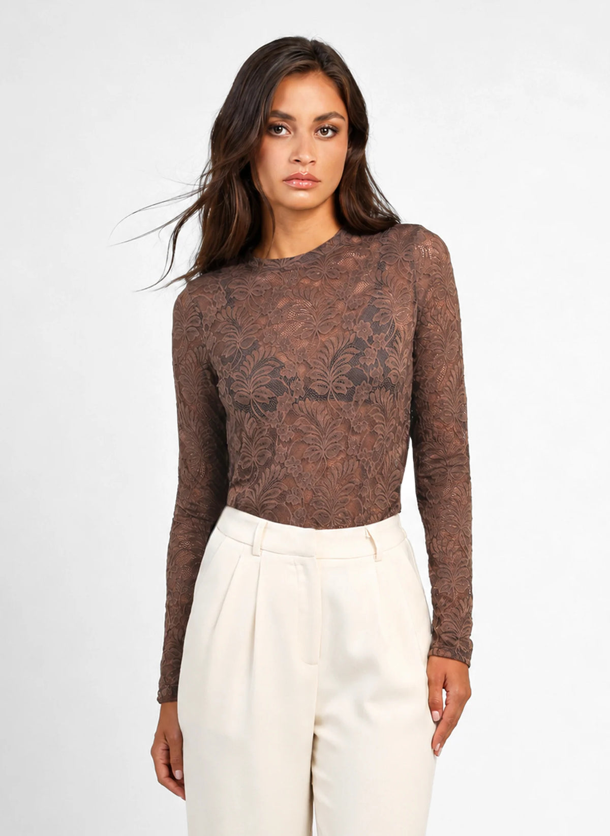 Alezana top - bruin