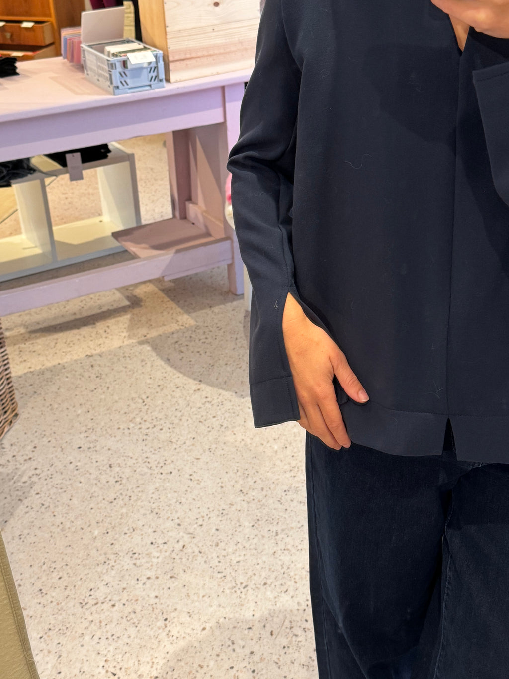 Classic navy blouse