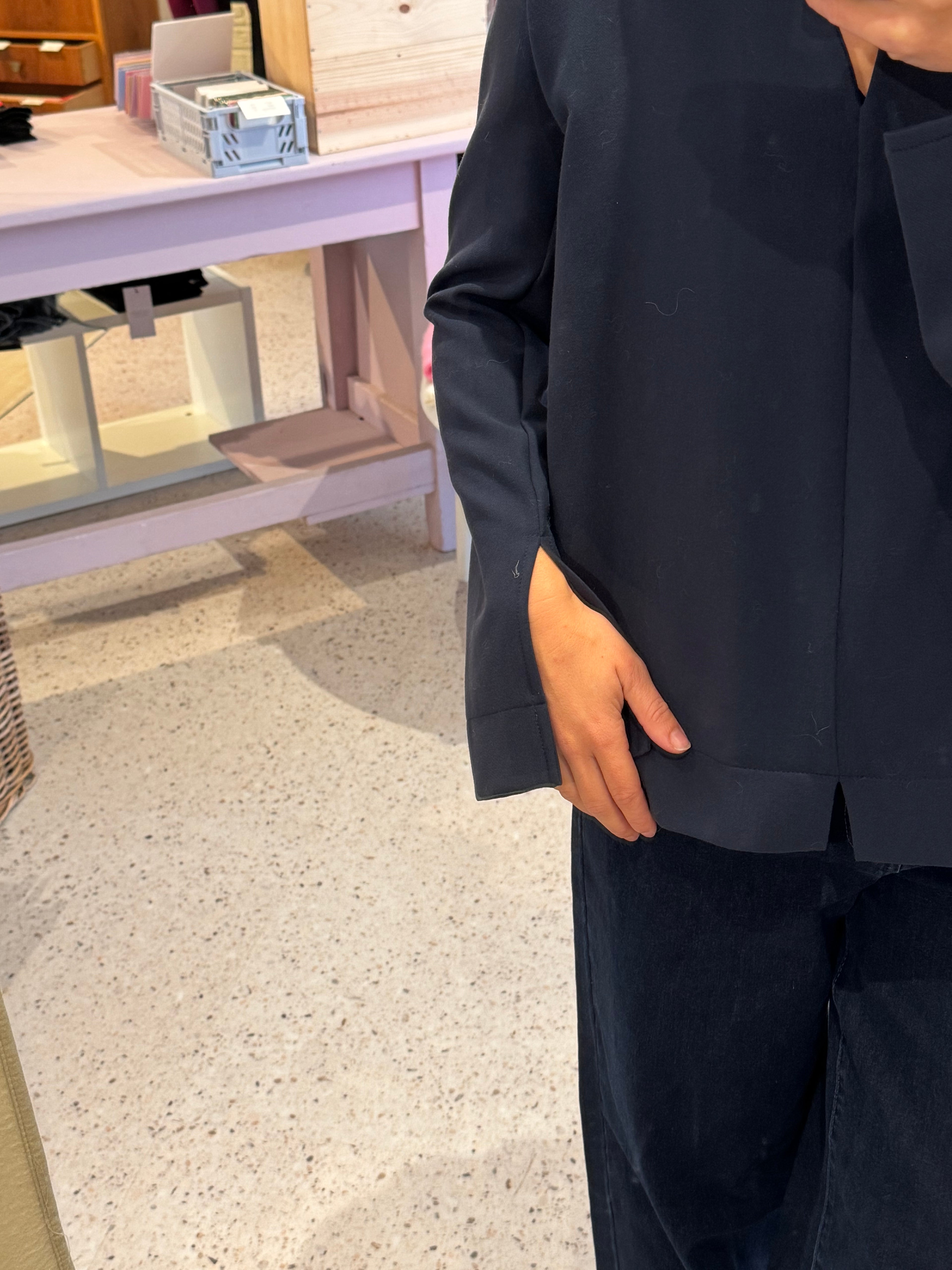 Classic navy blouse