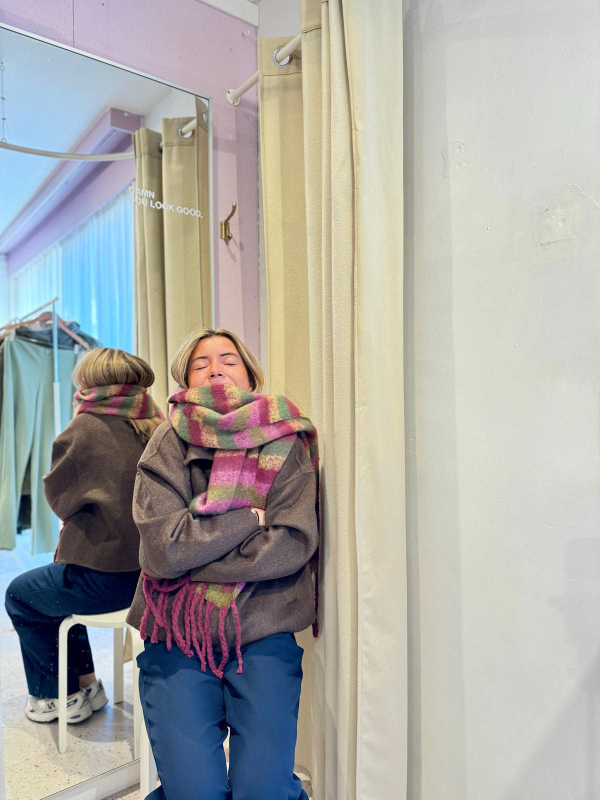Leonora scarf - meadow mauve