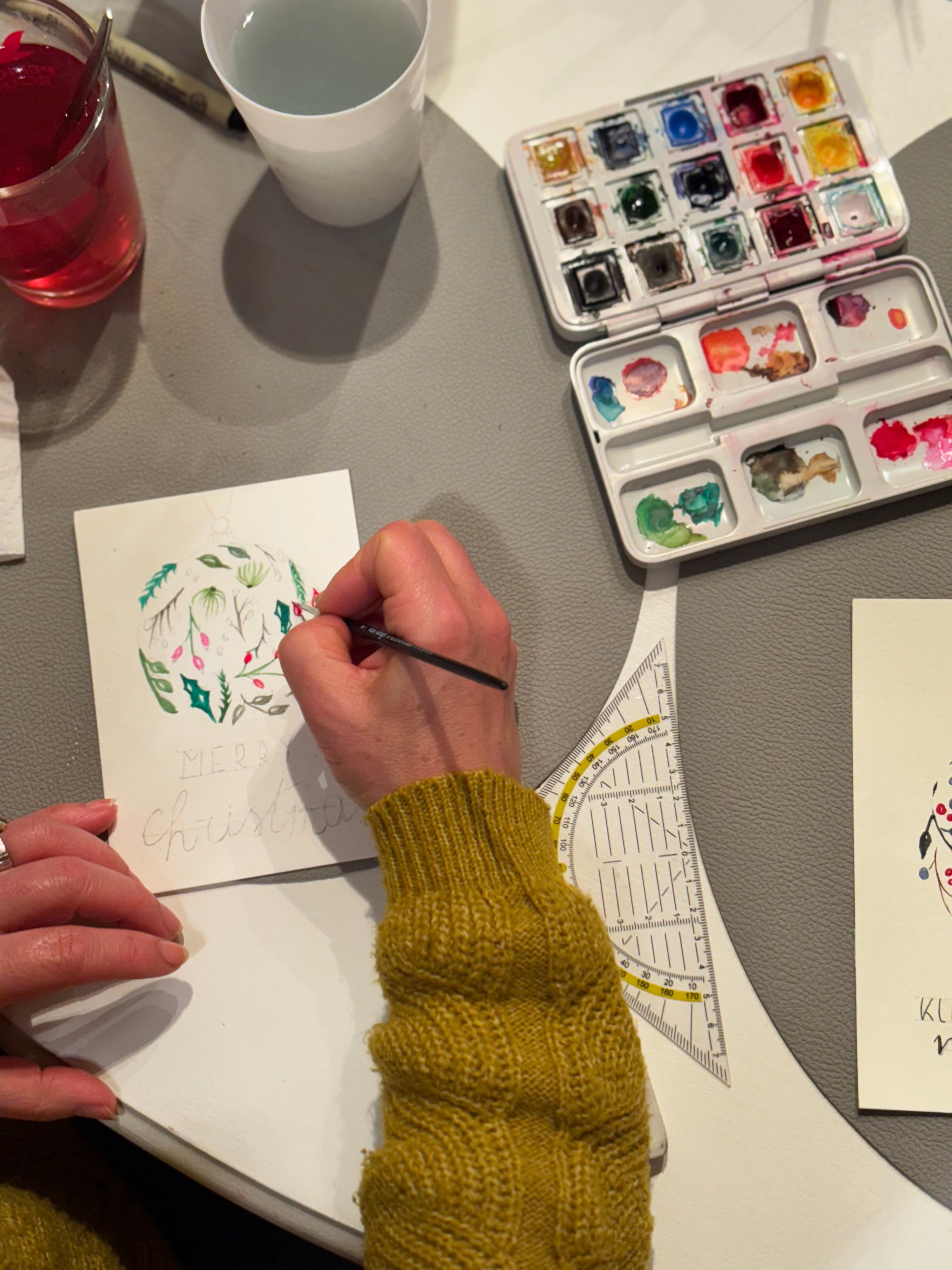 Workshop kerstkaartjes maken
