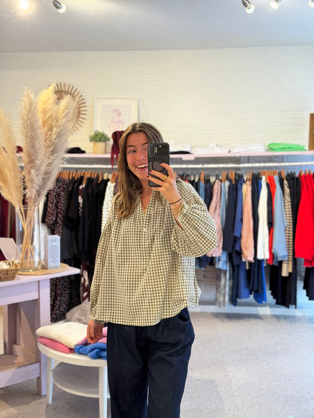 Lili blouse lichtkhaki
