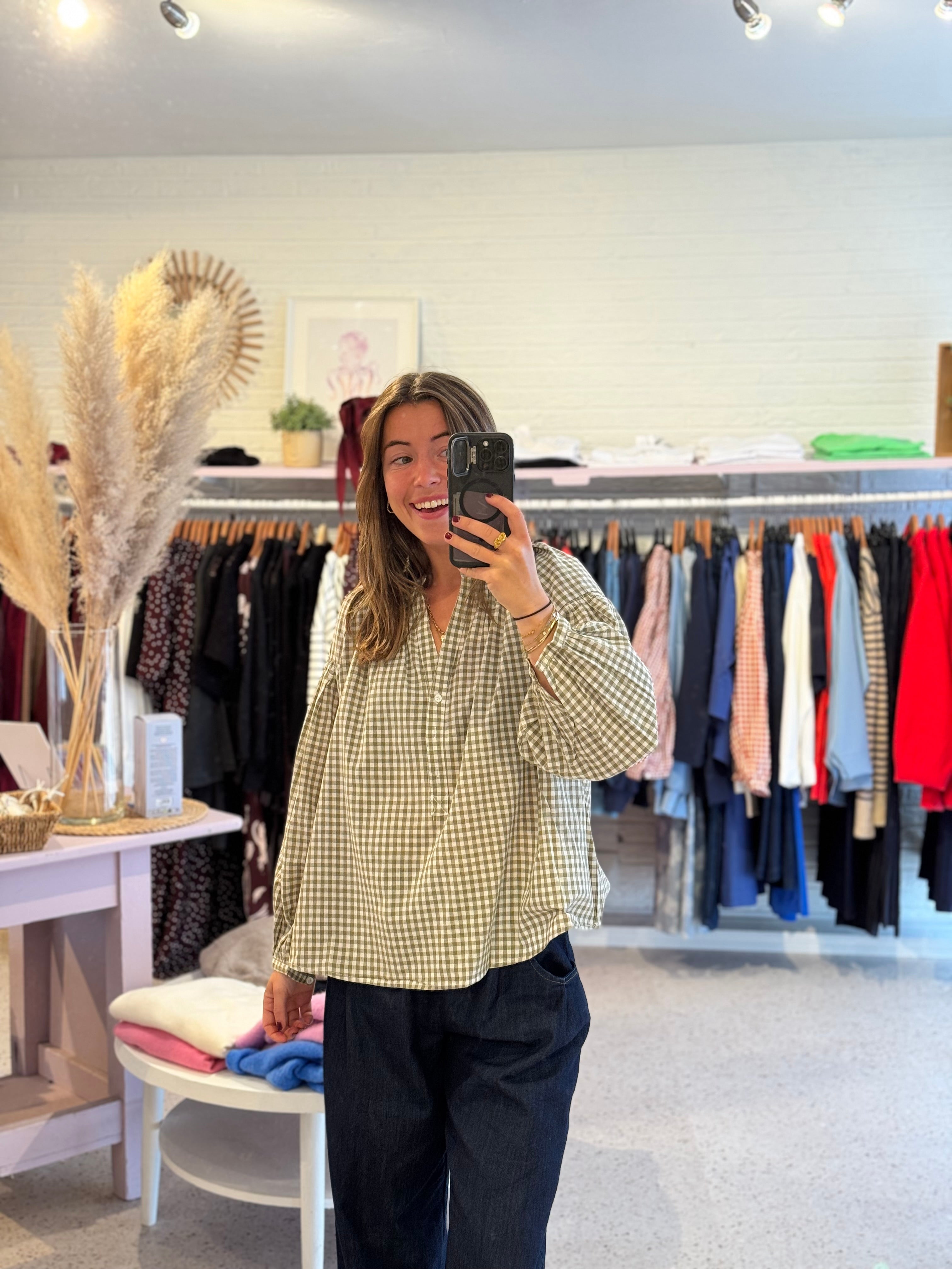 Lili blouse lichtkhaki
