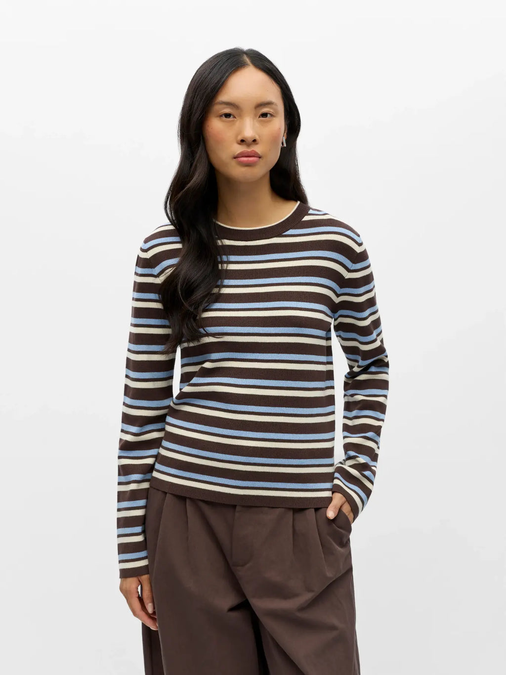 Ester pullover - bruin/blauw