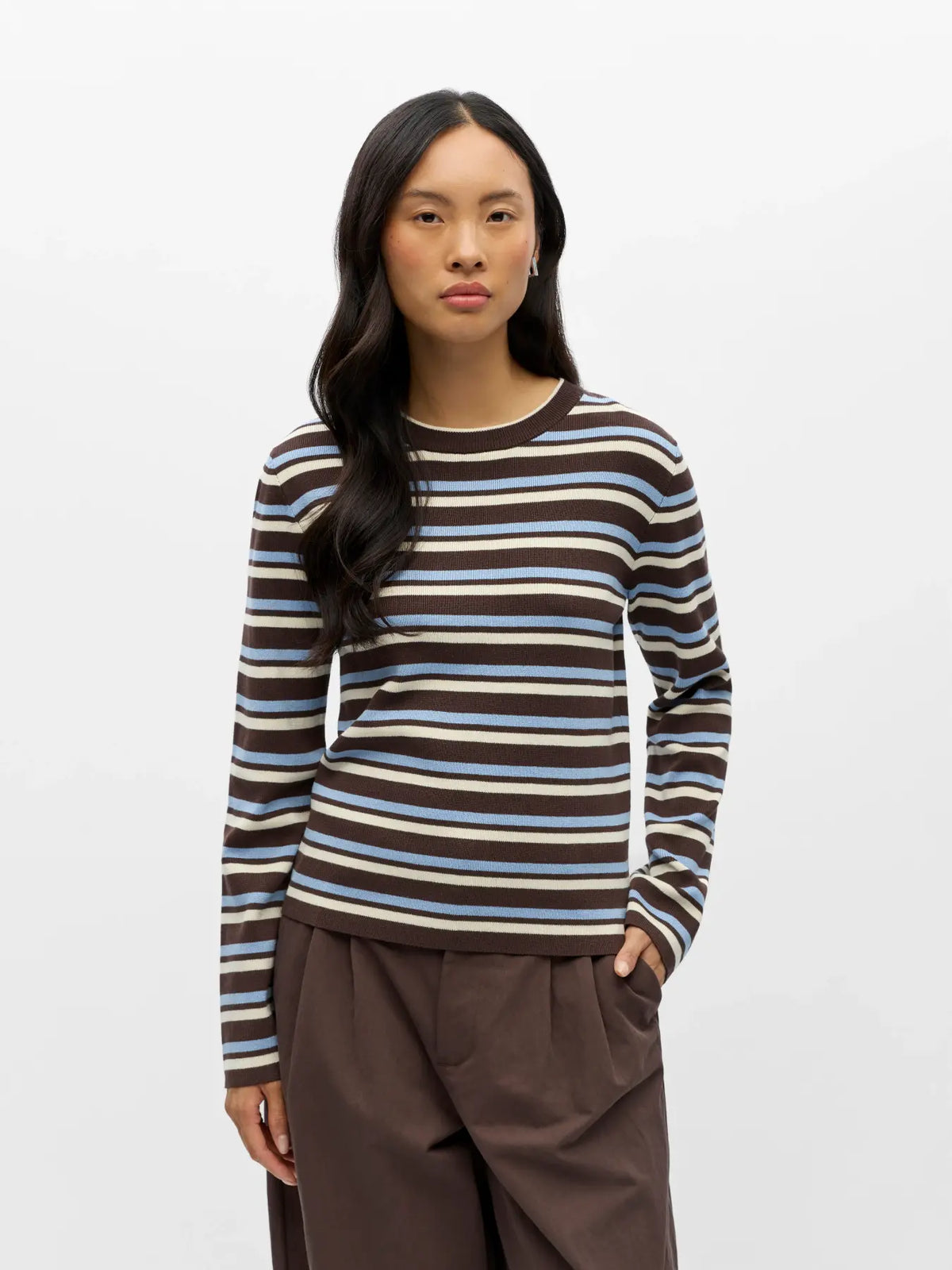 Ester pullover - bruin/blauw