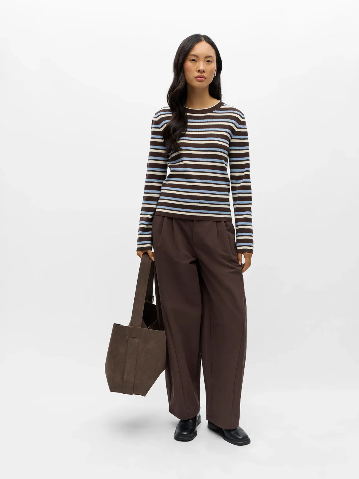 Ester pullover - bruin/blauw