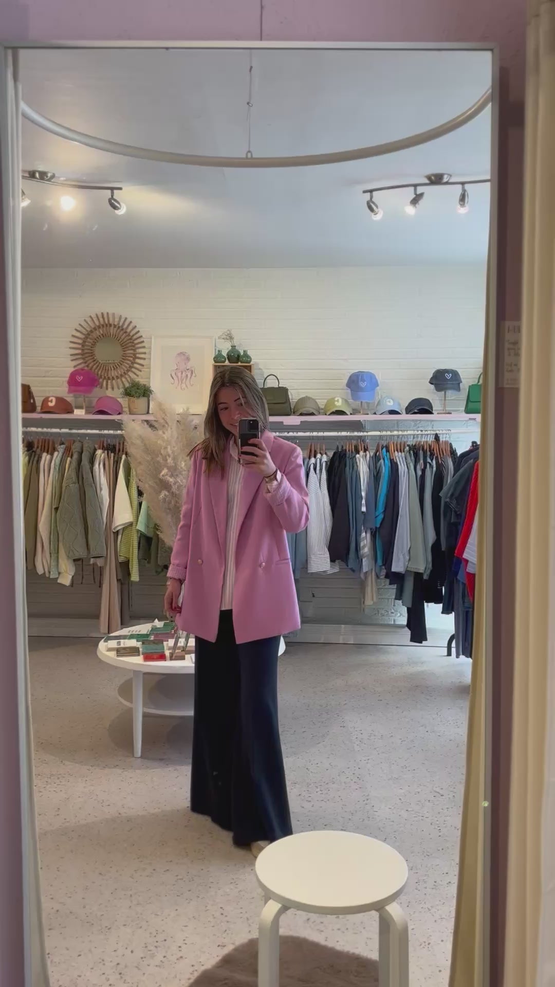 candy-pink blazer